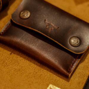 Dead Sea Brown Leather Card Wallet